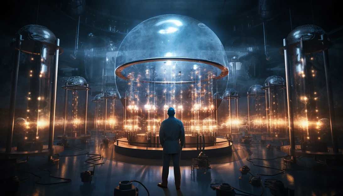 An artist's illustration showcasing the advanced technology employed by the Westinghouse reactors, created with a Sony Alpha a7 III.