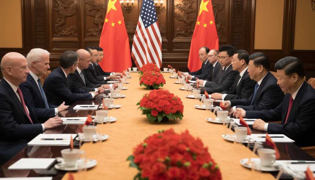 An image of the U.S. congressional delegation meeting with Chinese President Xi Jinping, emphasizing the bipartisan unity in addressing China's challenges. (Taken with Nikon D850)