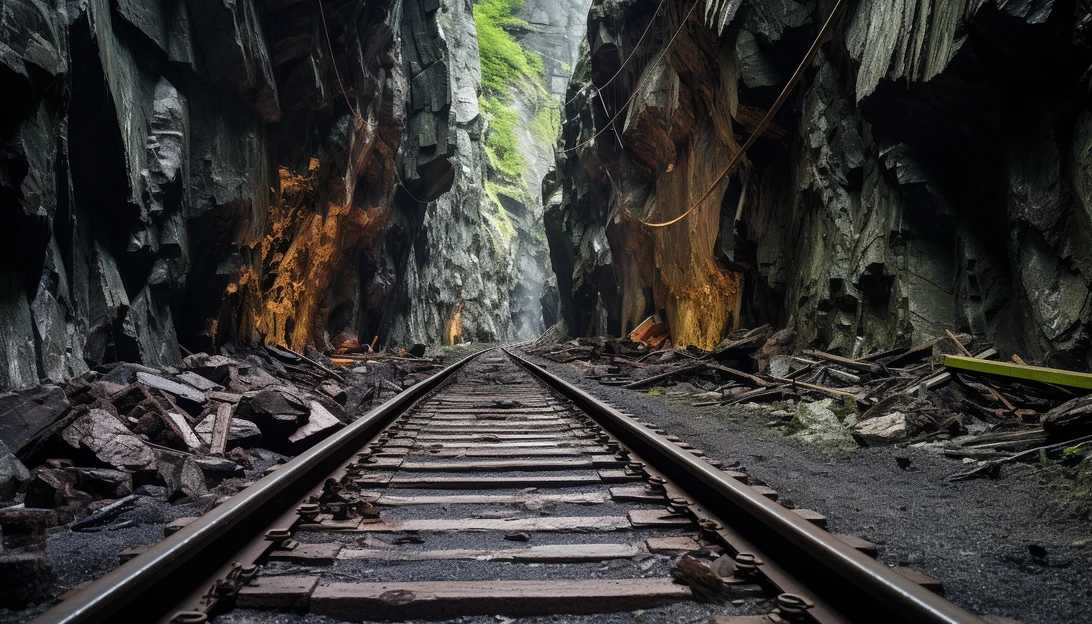 A photo of the damaged rail tunnel in Switzerland taken with a Nikon D850.
