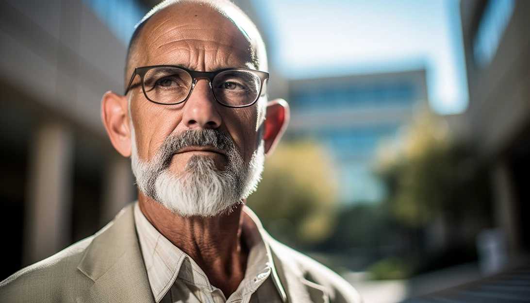 An image of Mike Dennis, the man who filed the lawsuit against Monsanto Co., standing outside the San Diego Superior Court, seeking justice for his cancer diagnosis. (Taken with a Sony Alpha a7 III)