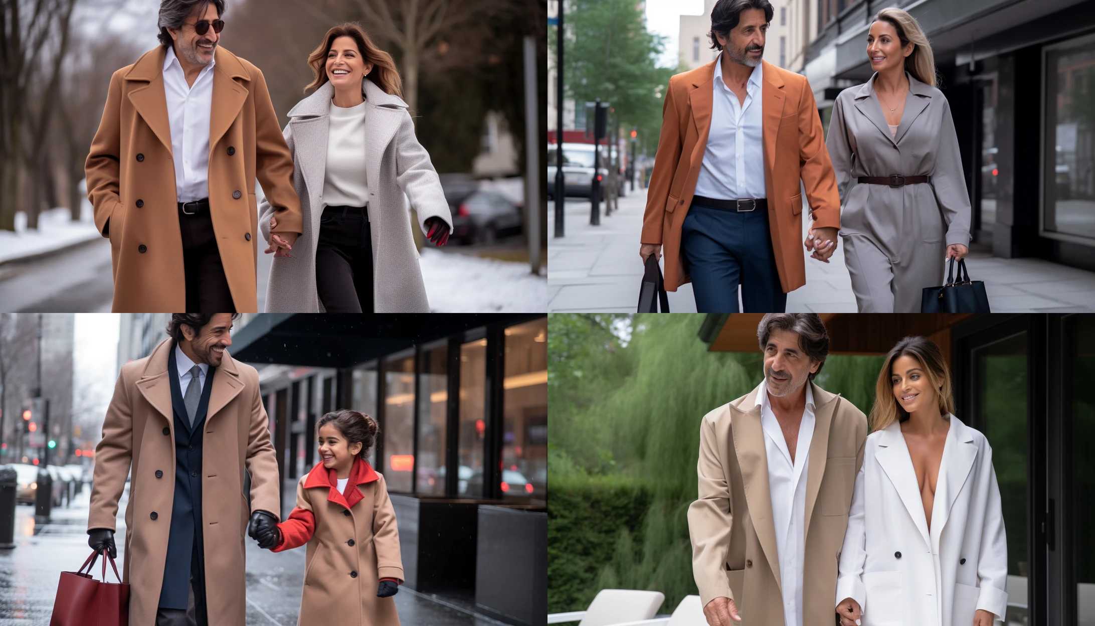 Al Pacino and Noor Alfallah walking hand in hand, demonstrating their commitment to co-parenting, taken with a Sony Alpha A7 III.