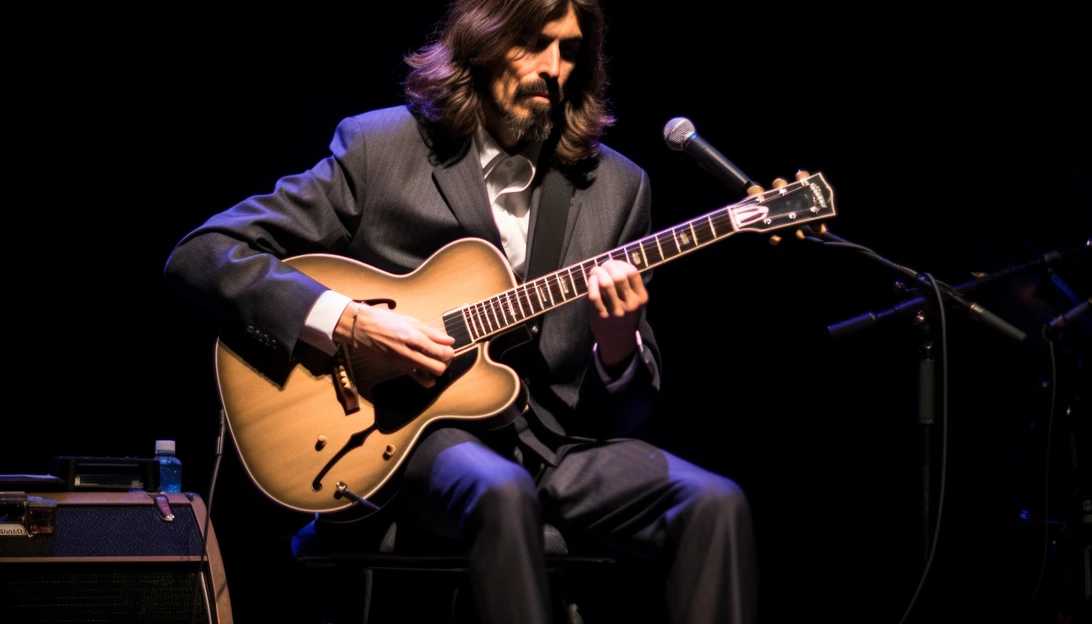 George Harrison playing guitar on stage - Taken with Nikon D850