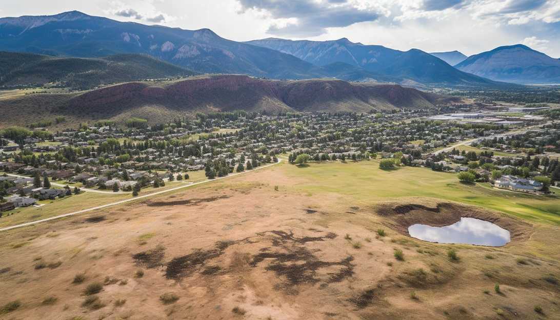An aerial view of the Colorado landscape, where the investigation into the decaying bodies at the funeral home took place. Taken with a DJI Phantom 4 Pro.