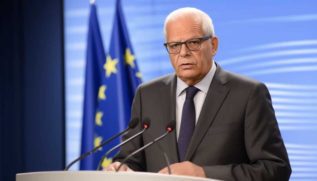 EU Foreign Policy Chief Josep Borrell addressing the media about the stalled progress in normalization talks.