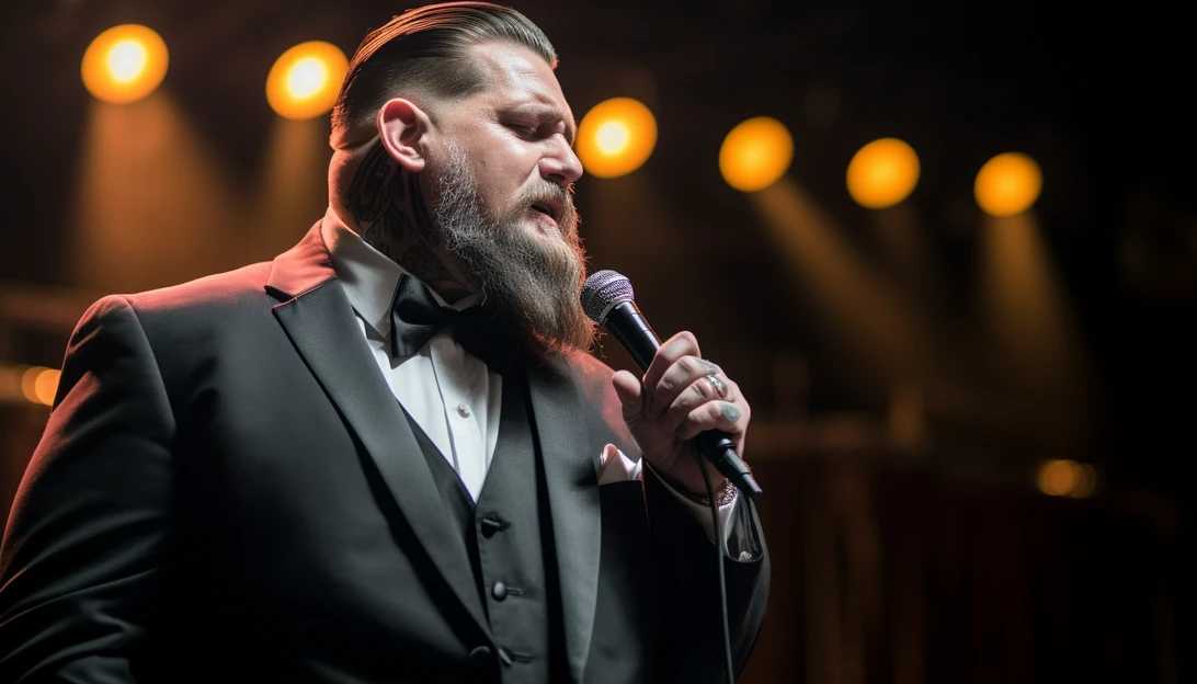 JellyRoll performing on stage at the CMA Awards, captivating the audience with his powerful voice and captivating lyrics. (Taken with a Nikon D850)