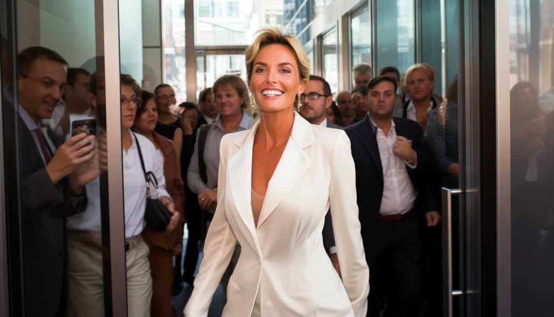 A young Sharon Stone, full of excitement and ambition, entering the doors of Sony for her groundbreaking meeting. (Taken with Canon EOS 5D Mark IV)