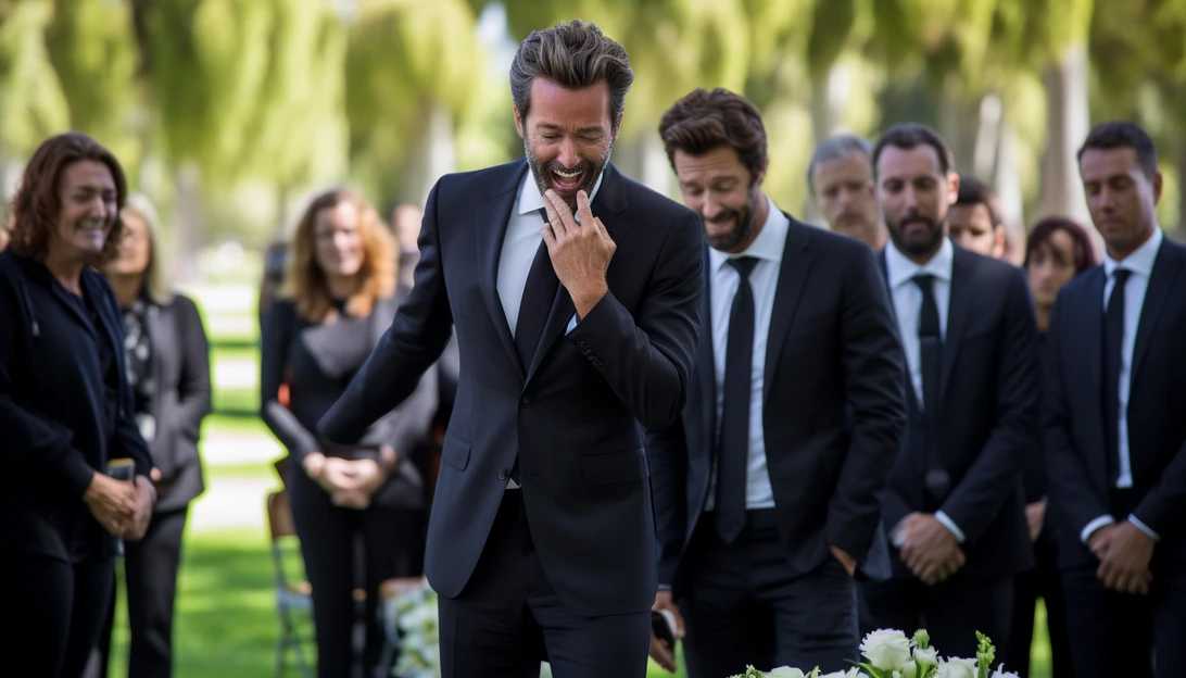 An emotional snapshot capturing the private ceremony attended by Matthew Perry's family and former 'Friends' co-stars at Forest Lawn Memorial Park. (Taken with a Nikon D850)