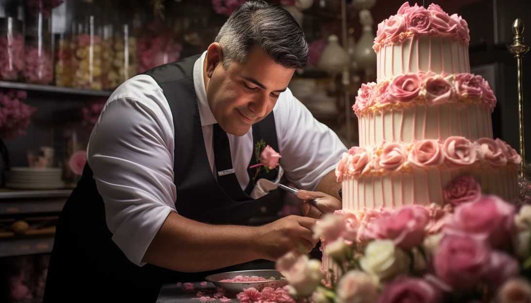 An image of Buddy Valastro showcasing his cake decorating skills, taken with a Canon EOS 5D Mark IV.