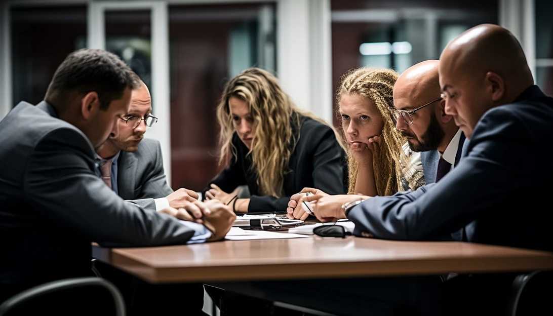 A close-up shot of a negotiation meeting between the Andover School Committee and the Andover Education Association, photographed with a Sony A7R III.