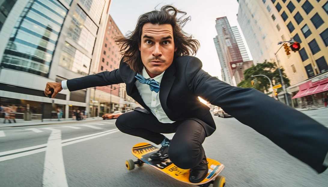 Adam Neumann, the controversial ex-CEO of WeWork, skateboarding through the streets of Miami while engaging in business calls. (Taken with GoPro Hero 9)