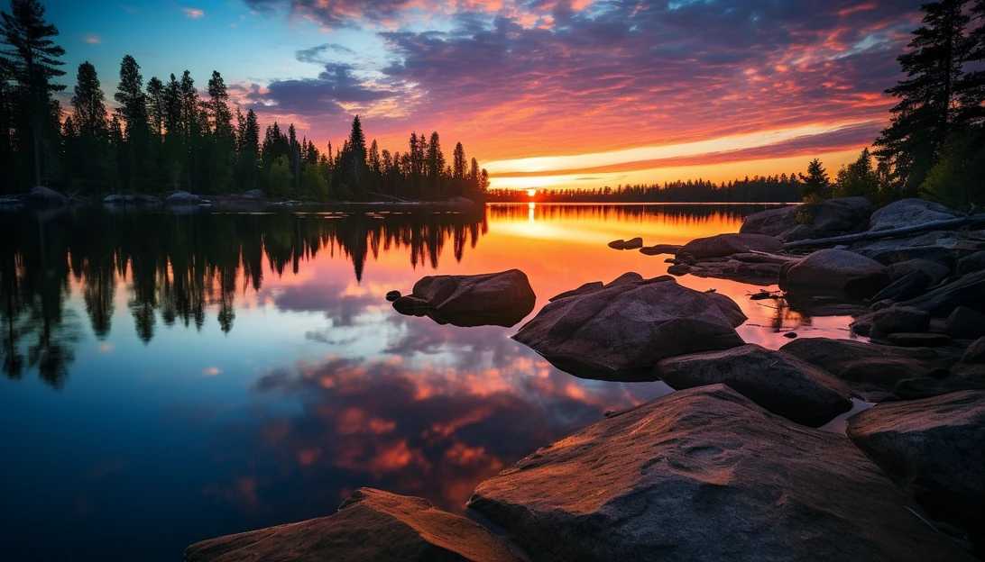 Stunning natural scenery of Voyageurs National Park, observed through the lens of a Sony A9.
