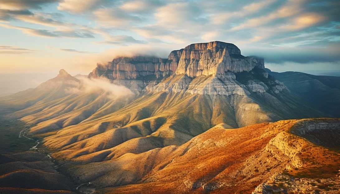 A scenic view of the Guadalupe Mountains, photographed with a Canon EOS R