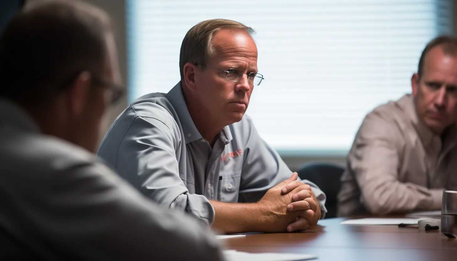 Lastly, a close-up image of FEMA Region 9 Administrator, Bob Fenton, in discussion with Hawaii officials against the backdrop of the disaster zone. His confident demeanor and resolute focus provide a sense of hope amidst the devastation - taken with Sony Alpha a7 IV.