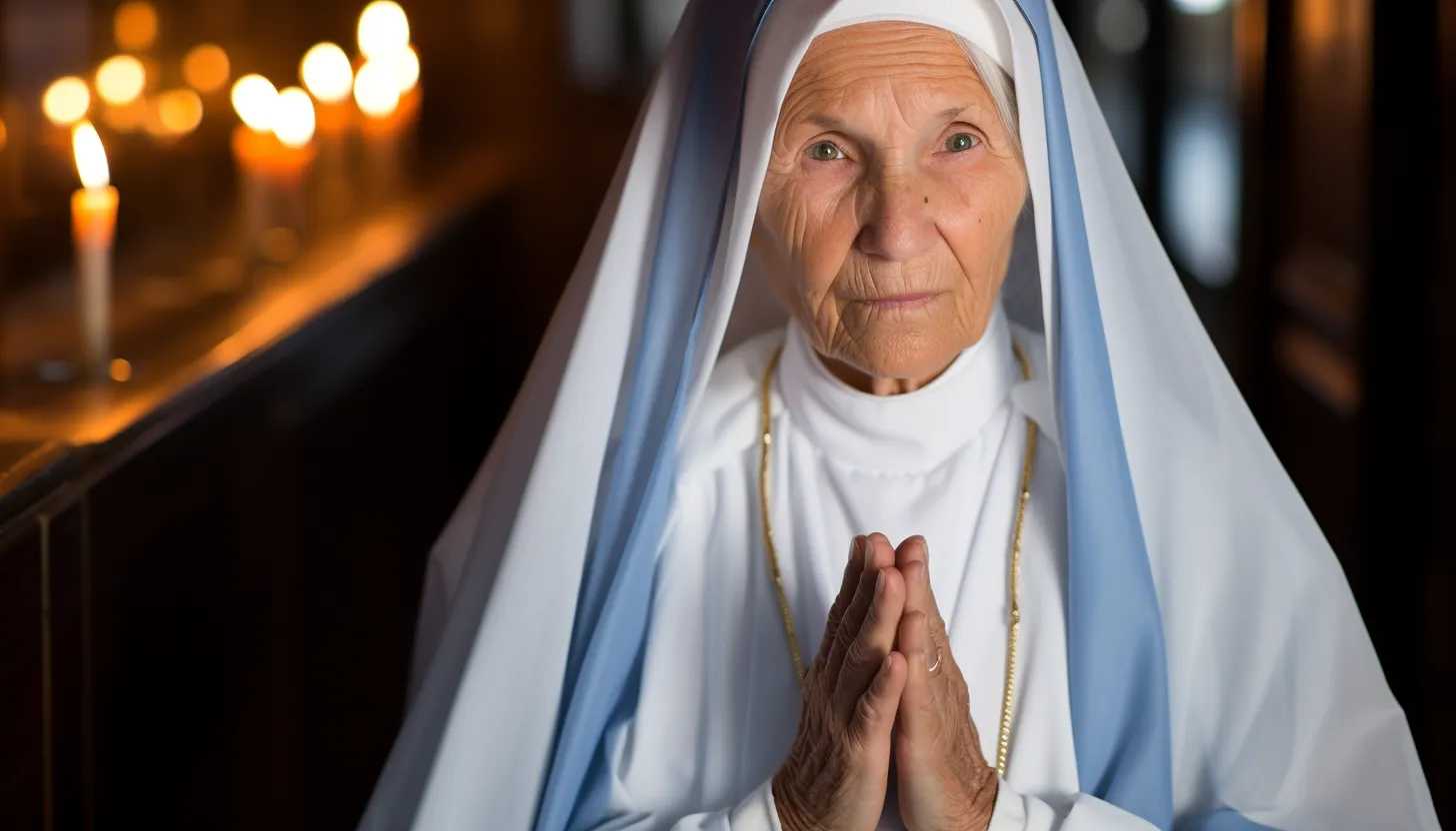 A photo of Mother Teresa during her visit to New York City, taken with a Nikon D850.