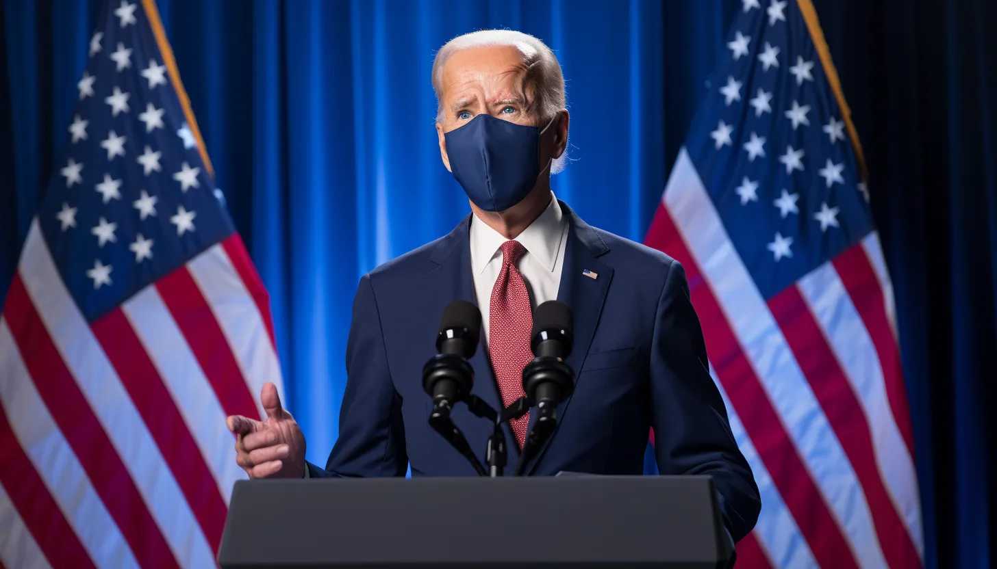 President Biden wearing a mask indoors while addressing the nation (taken with Canon EOS 5D Mark IV)