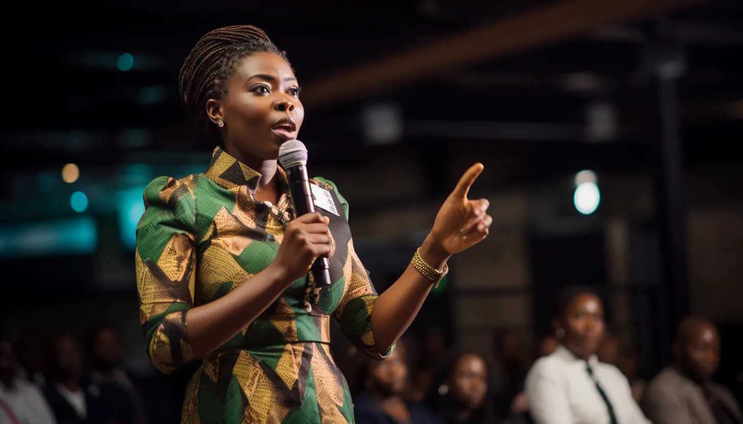 An image of Priscilla Achakpa, founder of the Nigeria-based Women Environmental Programme, passionately delivering her speech at the first African Climate Summit. [Taken with a Nikon D850]