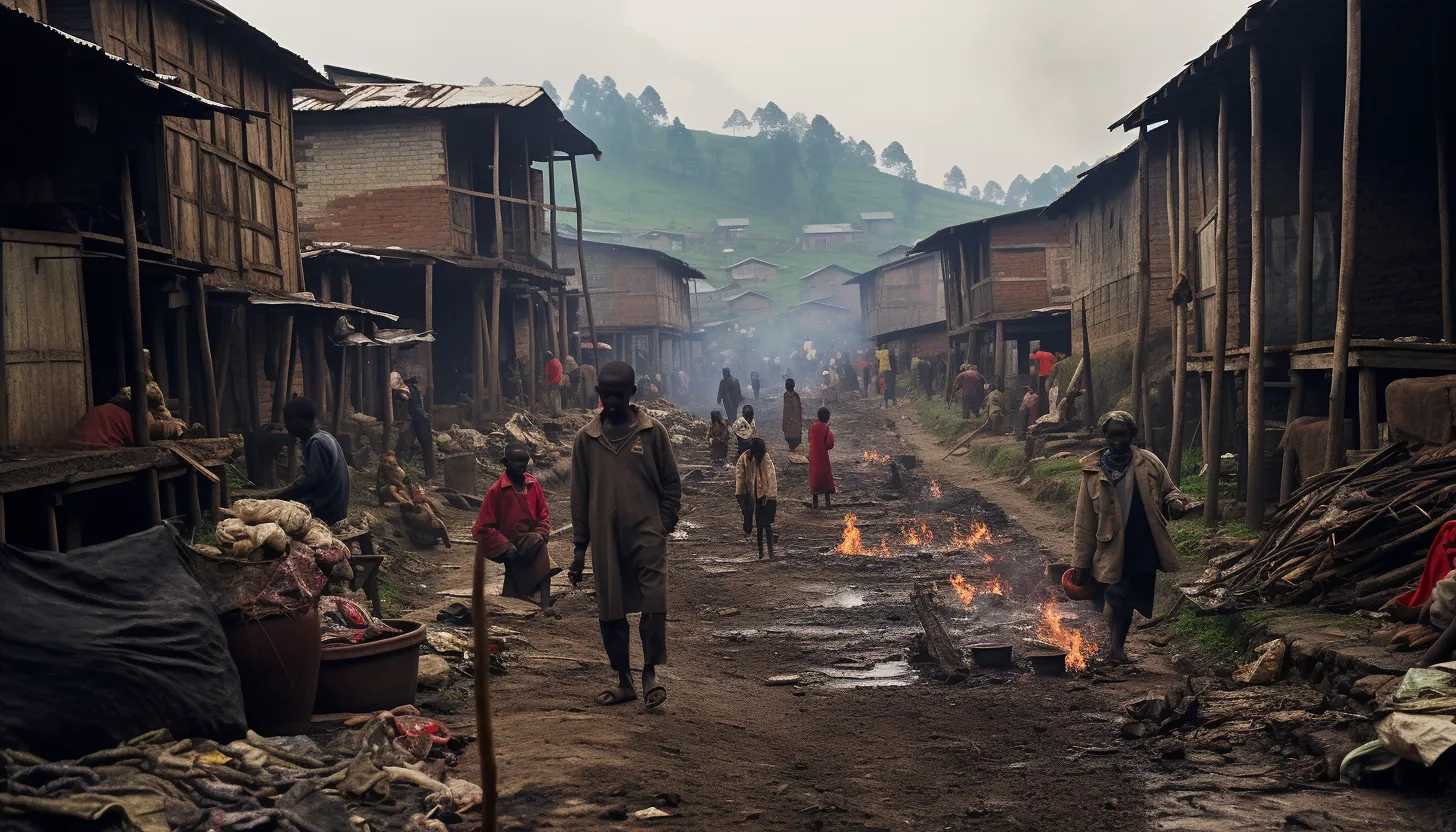 An image of a crowded displacement site in eastern Congo, showing the challenging living conditions faced by the millions in need of urgent care. Taken with a Nikon D850.
