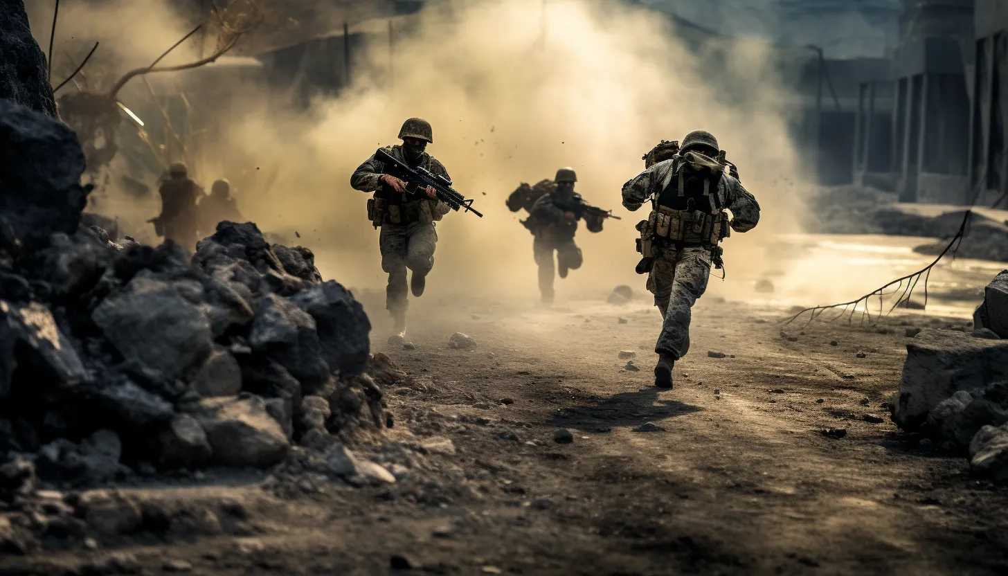 Military personnel engaging in training exercises, preparing for potential conflicts against organized military forces. (taken with Canon EOS 5D Mark IV)