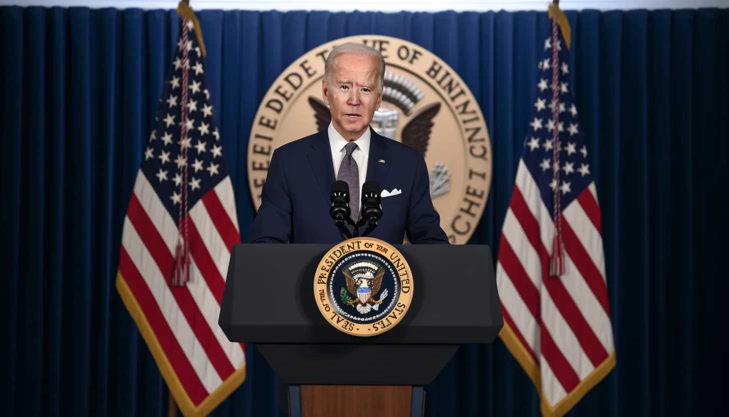 President Joe Biden addressing the nation on Iran policy - taken with Canon EOS 5D Mark IV