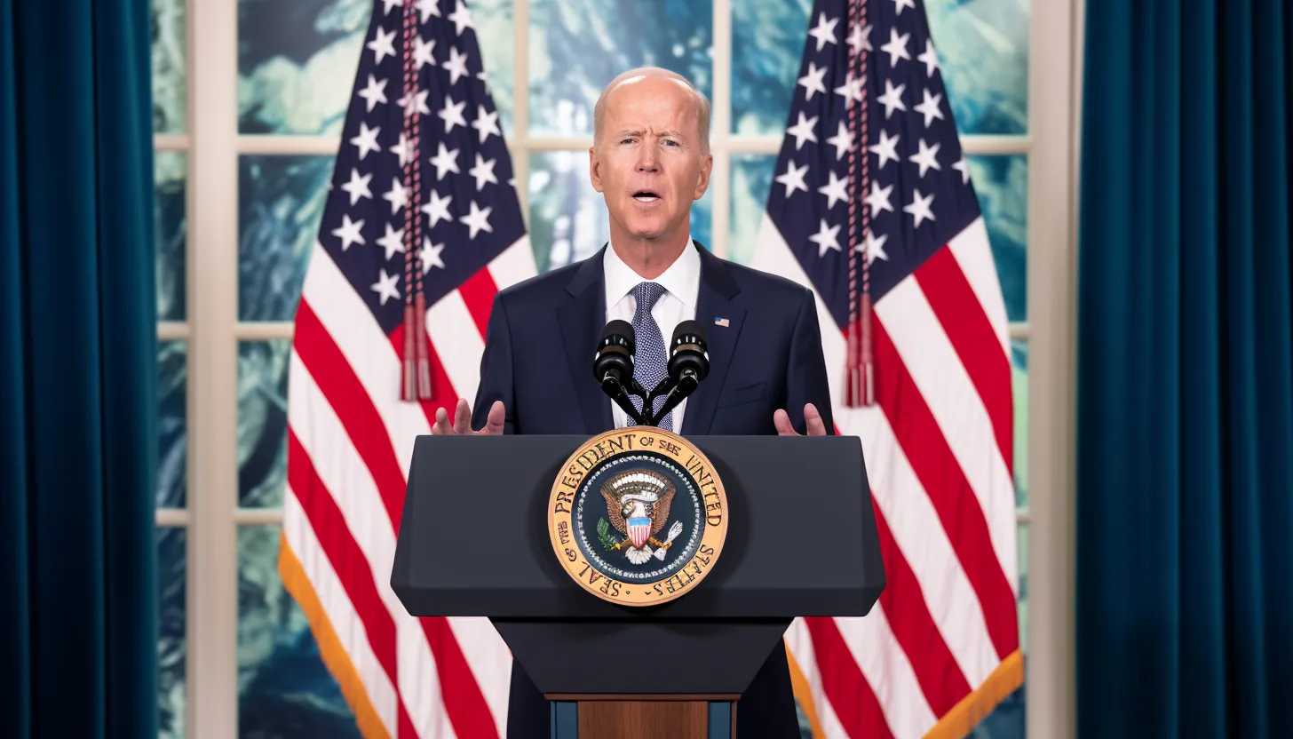 President Biden delivering a speech during an event at the White House, September 6, 2023, taken with Sony Alpha A7R IV