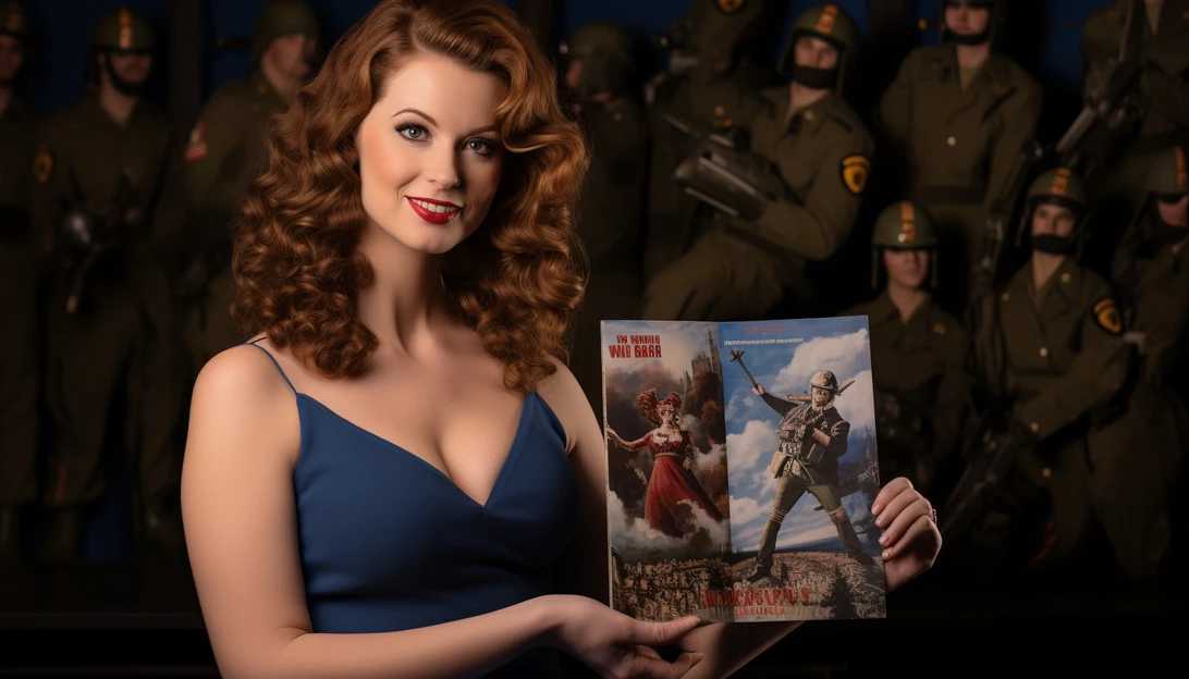 An inspiring photo of USAF veteran and physicist, Sarah Lamp, proudly posing with the Pin-Ups for Vets 2024 calendar. [taken with Nikon D850]