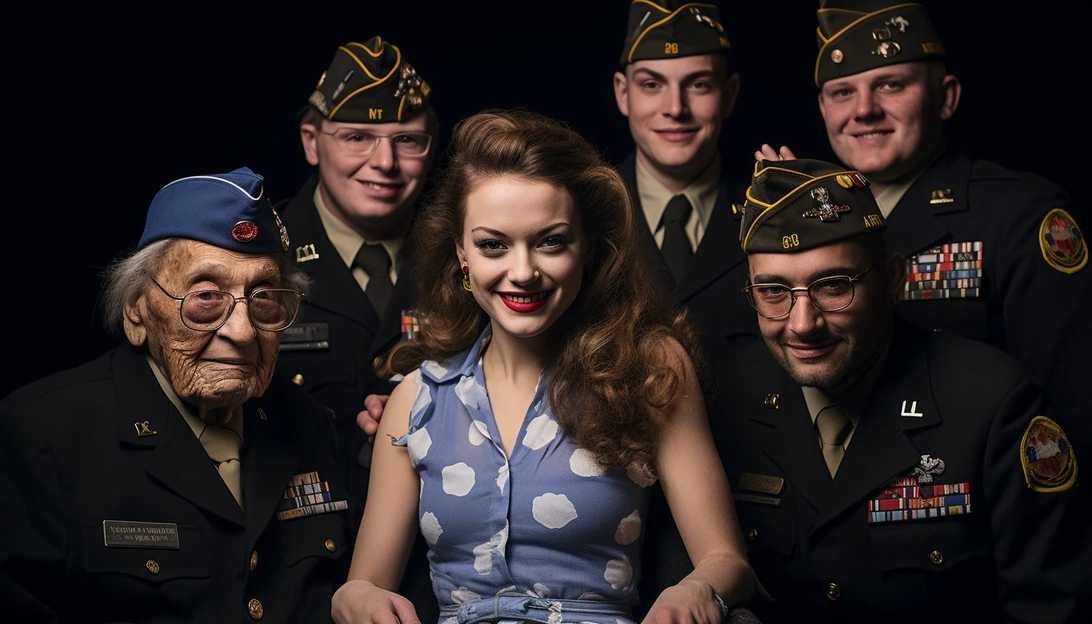 A heartwarming photo of Sarah Lamp with veterans from Pin-Ups for Vets, displaying the camaraderie and support among those who have served. [taken with Sony Alpha a7 III]