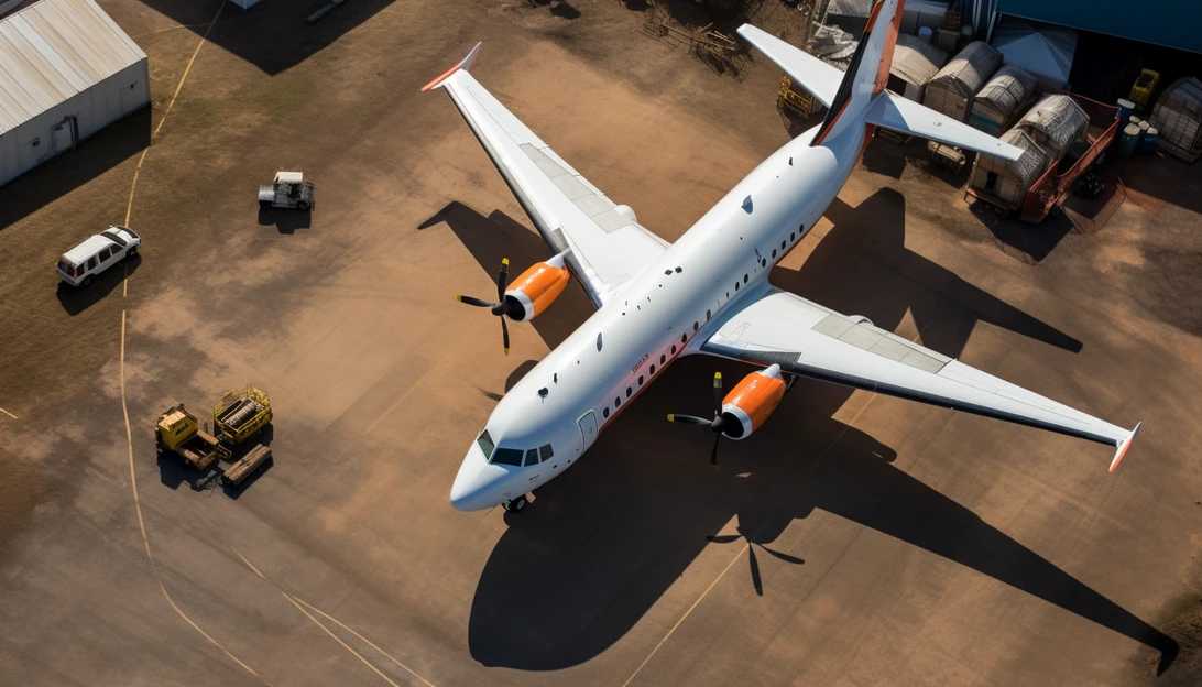 Aerial view of Samaritan's Purse's two largest cargo aircraft, including the newly acquired Boeing 757, at the Greensboro Airlift Response Center. Taken with a Canon EOS R5.