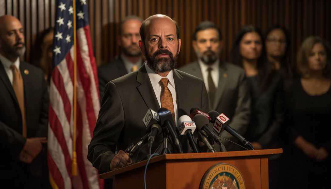 Texas Mayor Oscar Leeser addressing the media about the breaking point El Paso has reached in the border crisis. (Photo taken with a Canon EOS 5D Mark IV)