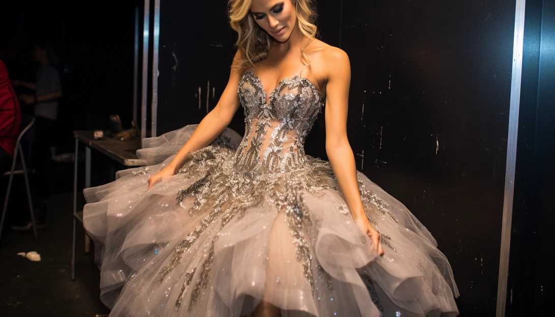 Carrie Underwood getting ready backstage, wearing her dazzling outfit for the 'Reflection' show at the Resorts World Theatre. (Taken with Nikon D850)
