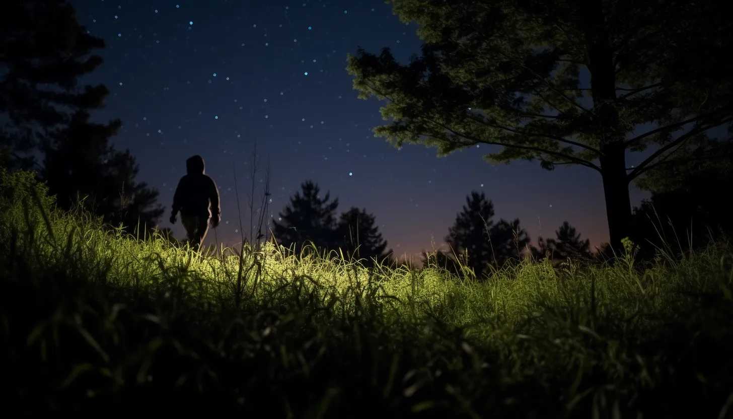 A silhouette of a figure hiding in a rural setting at night, signifying the fugitive on the run. Taken with a Sony Alpha a7 III.