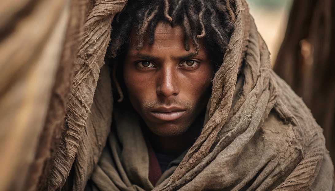 A powerful portrait of an Amhara ethnic group member standing proudly, with a determined expression on their face. This image represents their unwavering belief in the necessity of their local forces for protection. (Taken with a Sony Alpha a7 III)