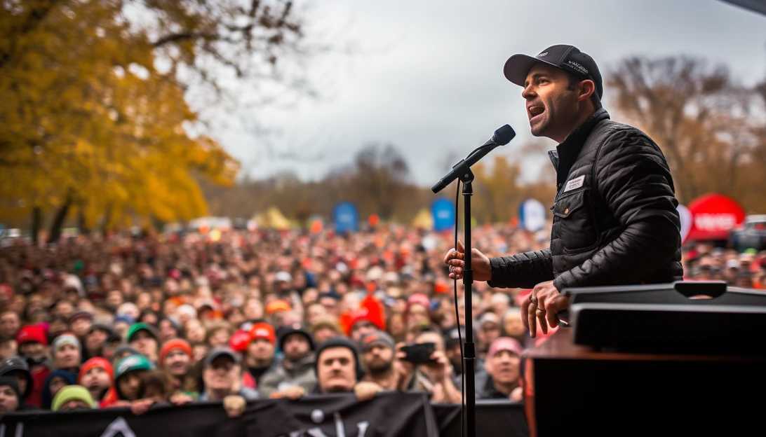 Pro-life leader Bradley Mattes speaking at a rally, passionately defending the rights of the unborn. [Taken with Canon EOS 5D Mark IV]