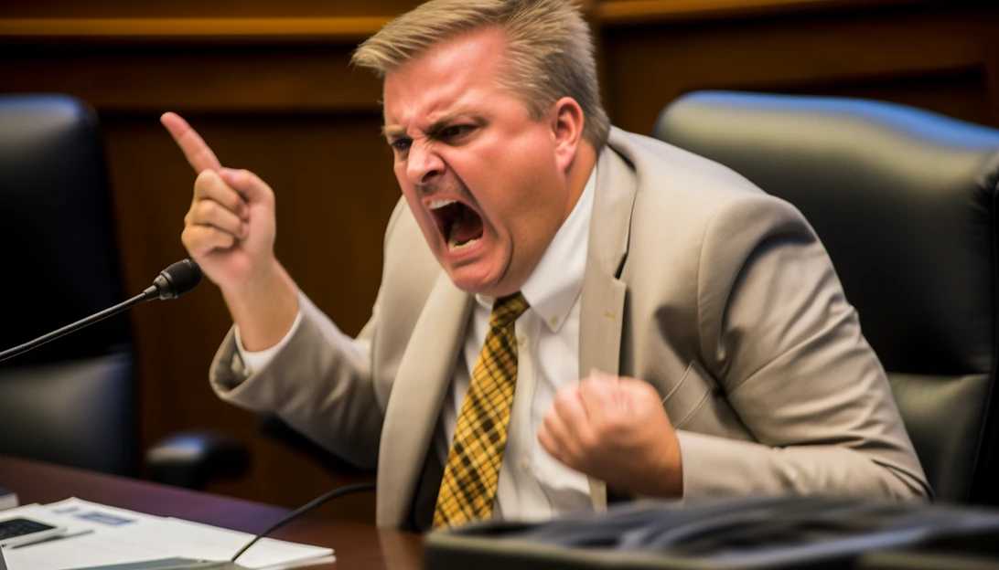 Rep. James Comer passionately addressing the House Oversight and Accountability Committee during the impeachment inquiry hearing, captured with a Nikon D850.