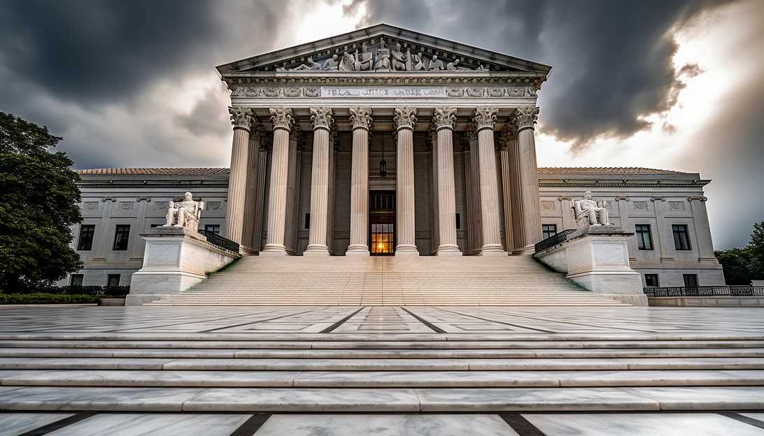 A photo of the Supreme Court building in Washington, D.C., taken with a Nikon D850