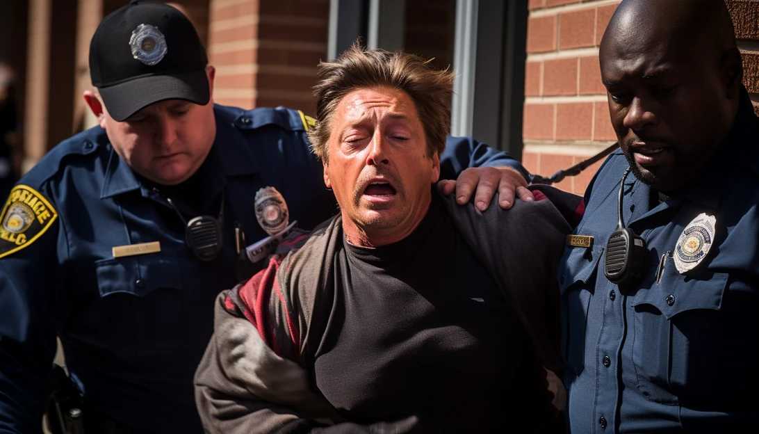 An image captured by a Nikon D850, showing the moment Kevin Mason is apprehended by the United States Marshals Service in St. Paul, Minnesota.