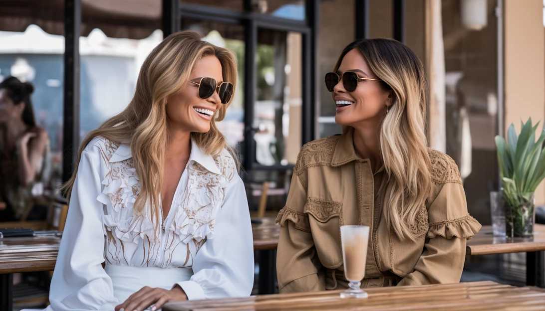 Heidi Klum and Sofia Vergara discussing their favorite fashion trends during a casual lunch outing. Taken with a Nikon Z7.