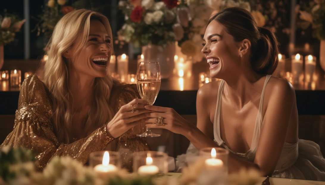 A mesmerizing moment as Heidi Klum and Sofia Vergara raise a toast to friendship and good times. Taken with a Sony A7 III.