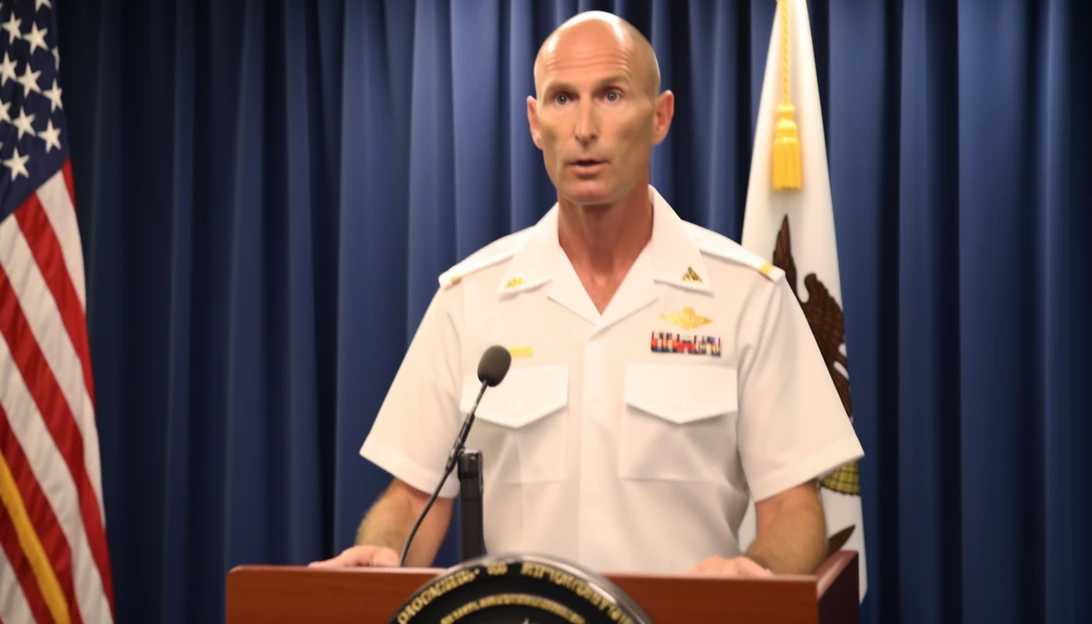 US Naval Forces Central Command spokesperson Commander Rick Chernitzer addressing the media regarding the Iranian Navy incident.