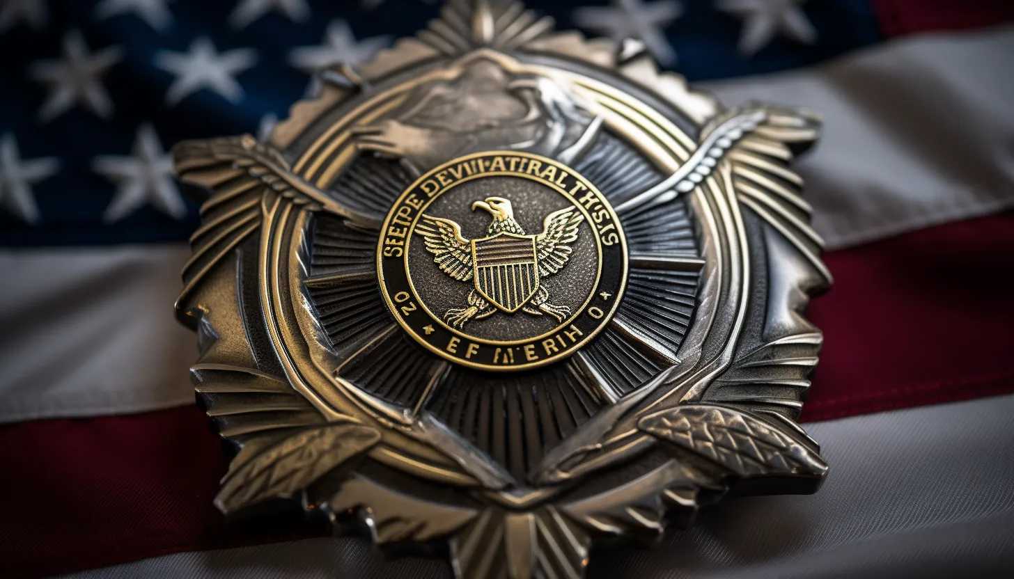 A close-up shot of a military badge or insignia representing the U.S. Army, resonating with the story of Zarrius Ray Hildabrand's military background. (Taken with Sony Alpha 7R IV)