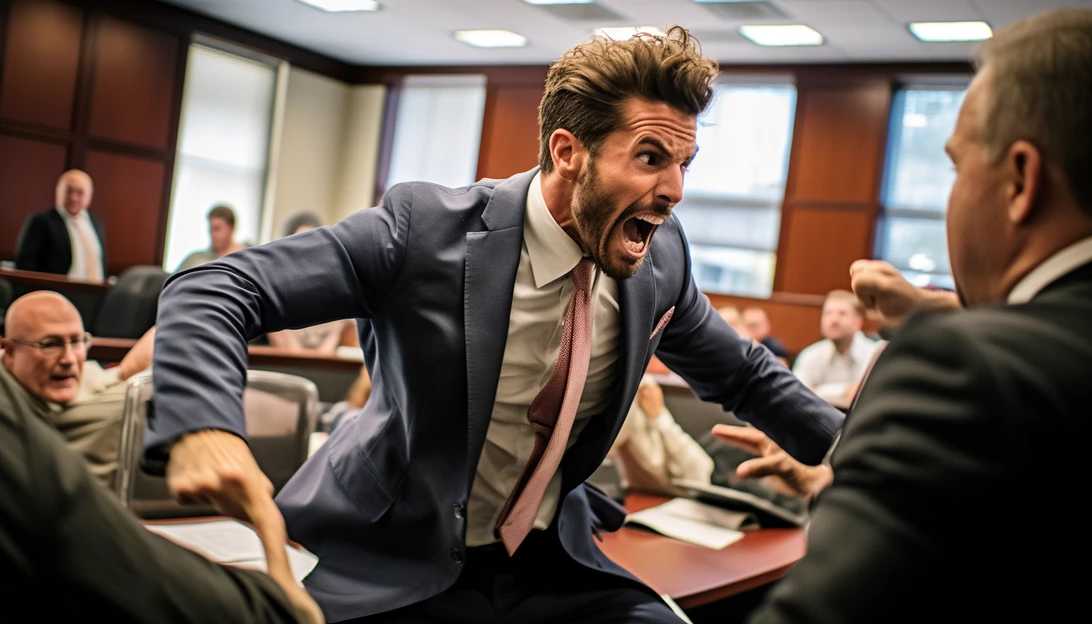 An image of Christopher T. Froelich, the attorney representing Taylor Schabusiness, passionately arguing for his client's chance at parole, taken with a Sony A7III