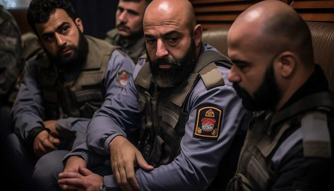 A picture of law enforcement officials at a press conference discussing the arrest of the Iraqi man and the ongoing fight against terrorism, taken with a Sony Alpha A7R III.