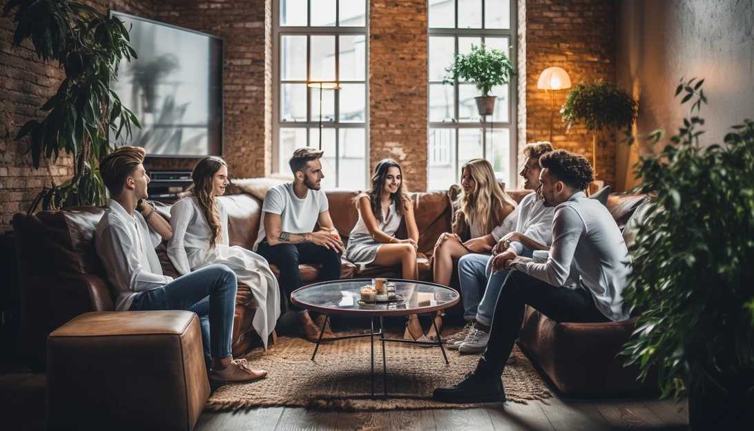 A group of millennials discussing the challenges of homeownership, taken with a Canon EOS R