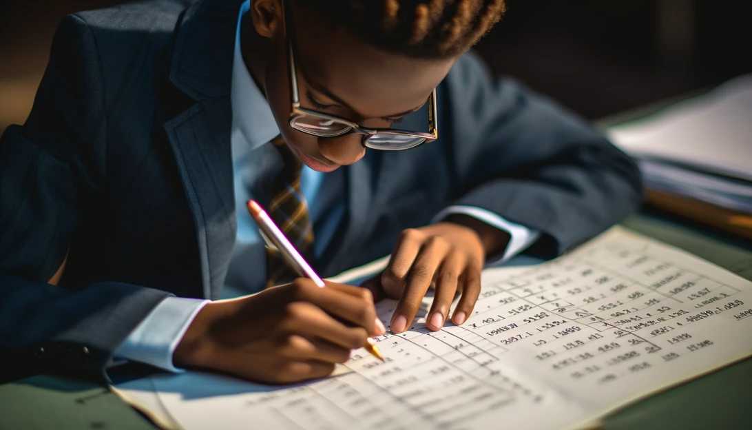 A close-up image of a student studying math equations, representing the academic challenges faced by minority students during the pandemic. This prompts us to consider the impact of learning loss on their educational journey. [Taken with Nikon D850]