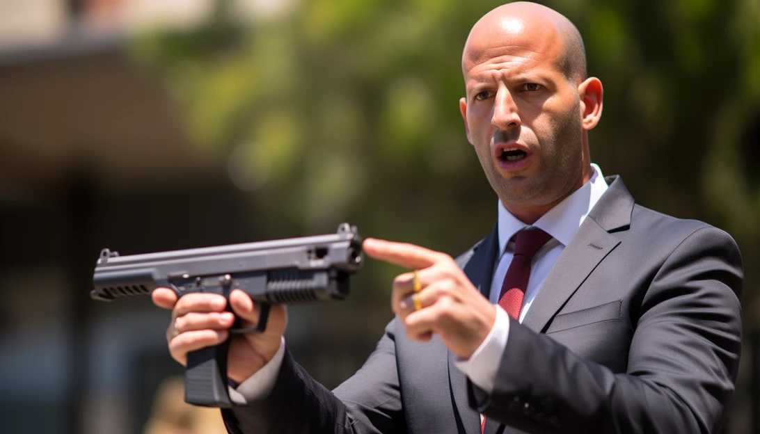 National Security Minister Itamar Ben-Gvir, during a press conference, announces the plan to expedite gun permits and relax certain restrictions.