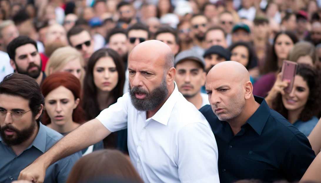 A group of Israeli citizens engaging in a peaceful protest, demanding immediate action to address the escalating violence and ensure personal safety.