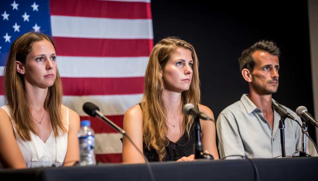 A press conference in Tel Aviv with family members of missing Americans, their hopeful expressions captured in vivid detail. (Photo taken with Nikon D850)