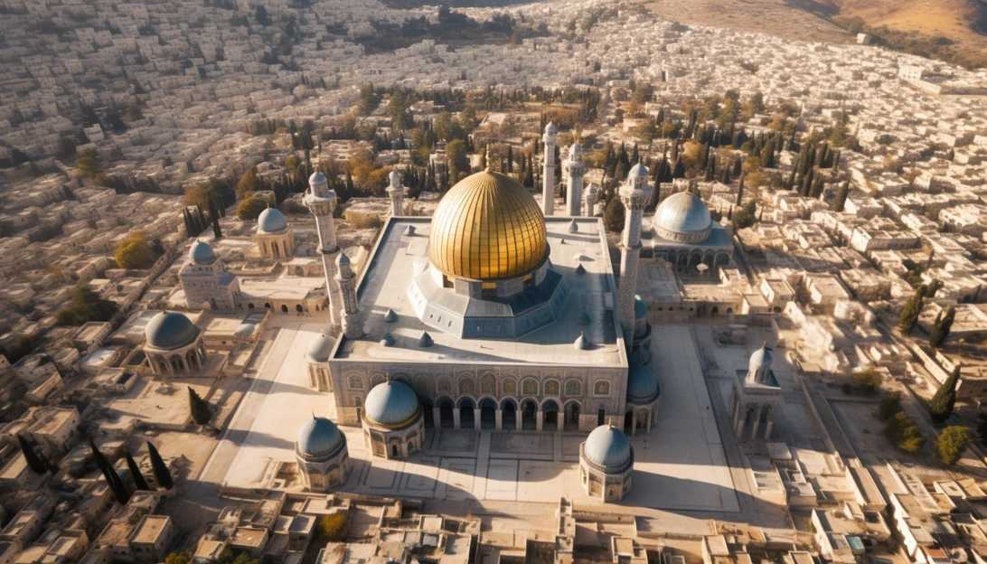 An aerial view of the Al-Aqsa mosque in Jerusalem. Taken with a DJI Mavic 2 Pro.
