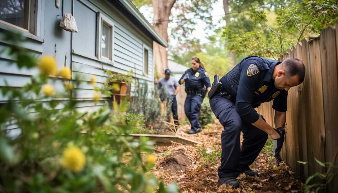 A photo of the investigators searching the residence in the Antioch neighborhood during the police investigation, taken with a Sony A7 III camera.