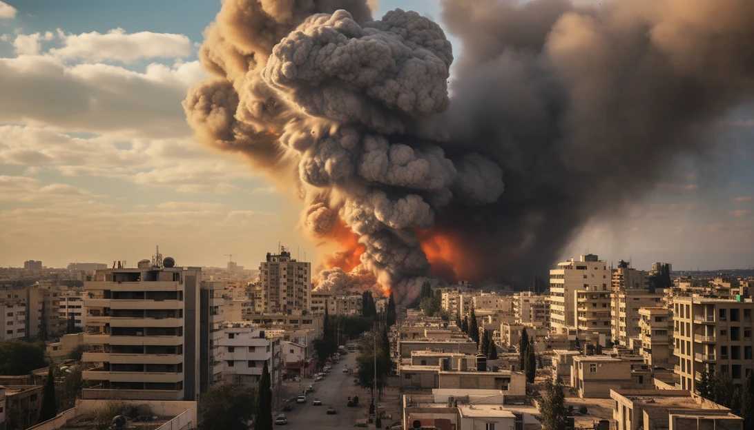 Israel under attack by Hamas. [Photo prompt: Taken with Canon EOS R]