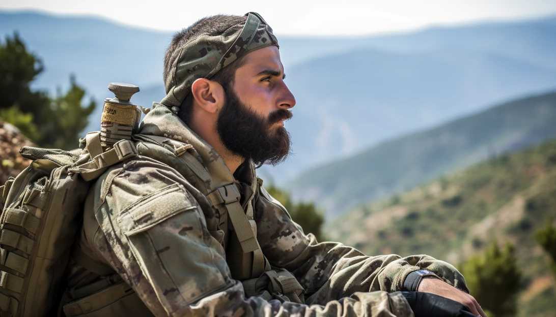 Shadi Khaloul, a major in the Israeli Defense Forces' reserves, standing near the border with Lebanon, contemplating the threat posed by Hezbollah. (Photo taken with Nikon D850)
